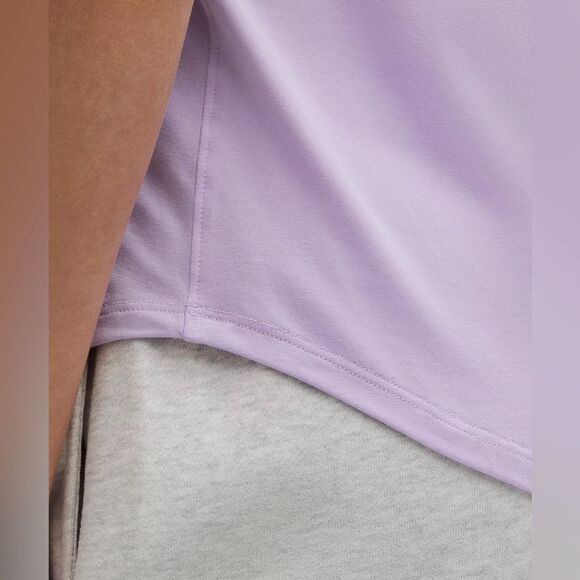 NWT Sz 10 LOVE CREW Curved-Hem Crewneck T-Shirt - Lavender Frost LFRS Lululemon - Picture 5 of 10